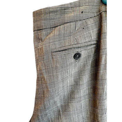 Vintage Anne Klein Women's Pants Size 10 Grey Gingham Classic Trousers