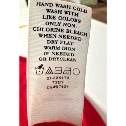 Red Sweater Talbots Size XLP Lightweight Holiday Knit Zipper Back Detail