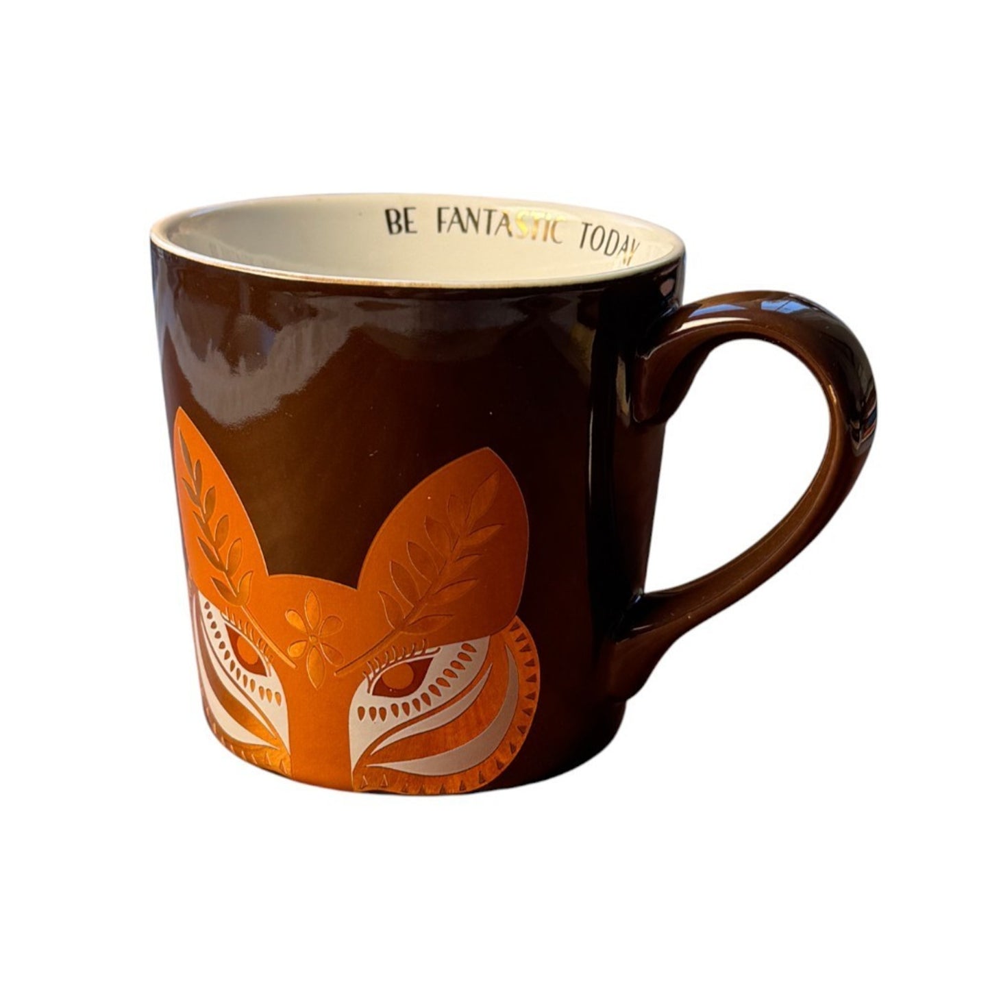Charming Charlie Fox Coffee Mug Cup Be Fantastic Today Autumn Fall 15 oz 4825