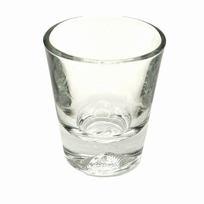 Set of 4 Football Shot Glasses with 3D Football Shape in Glass Bottom