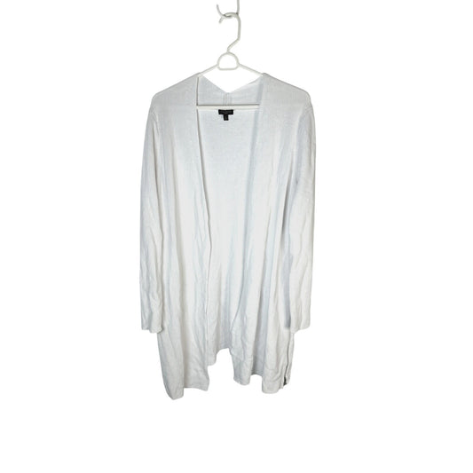 Talbots White Open Front Cardigan Women’s X Lightweight Knit Sweater