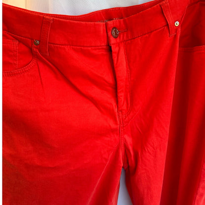 Chico's So Slimming Girlfriend Ankle Pants - Bright Red Chico Size 3 (Large)