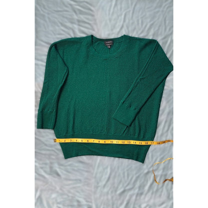 Talbots Green Crewneck Sweater Size M – Hits at Waist Lightweight Knit