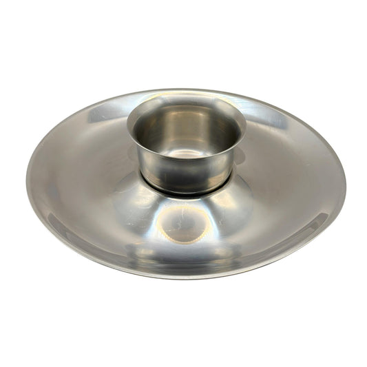 Cultura Stainless Steel Appetizer Dip Tray - Silver Mid-Century Party Platter