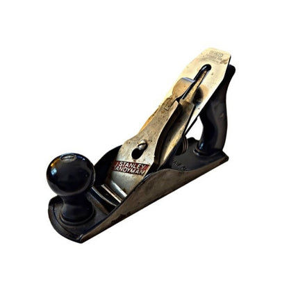 Vintage Stanley Handyman H1204 Bench Plane 9” Made in USA Wood Tote & Knob