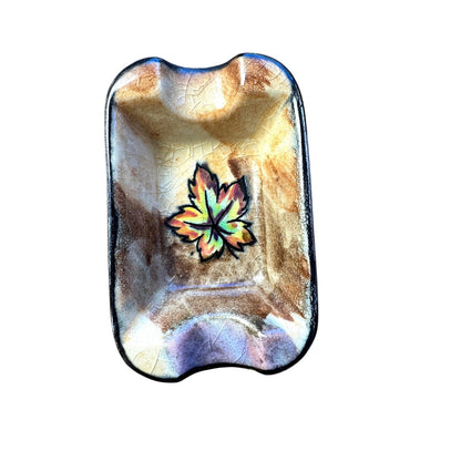 Antique H & K Tunstall Autumn Tints Ashtray - Miniature Ceramic MCM Collectible
