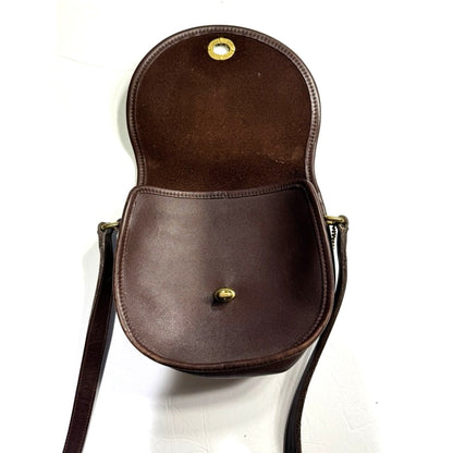Vintage Coach Watson Brown Flap GloveLeather Crossbody Turnlock Bag 9981