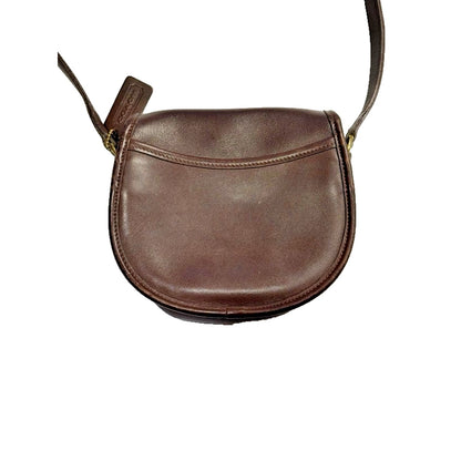 Vintage Coach Watson Brown Flap GloveLeather Crossbody Turnlock Bag 9981