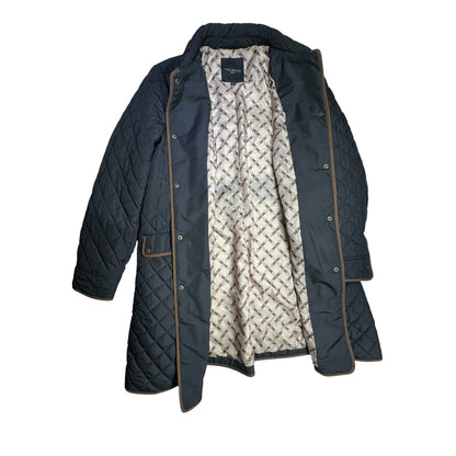 Barn Jacket Talbots Size 1X Quilted Brown Two-Tone Classic Fall Winter Coat