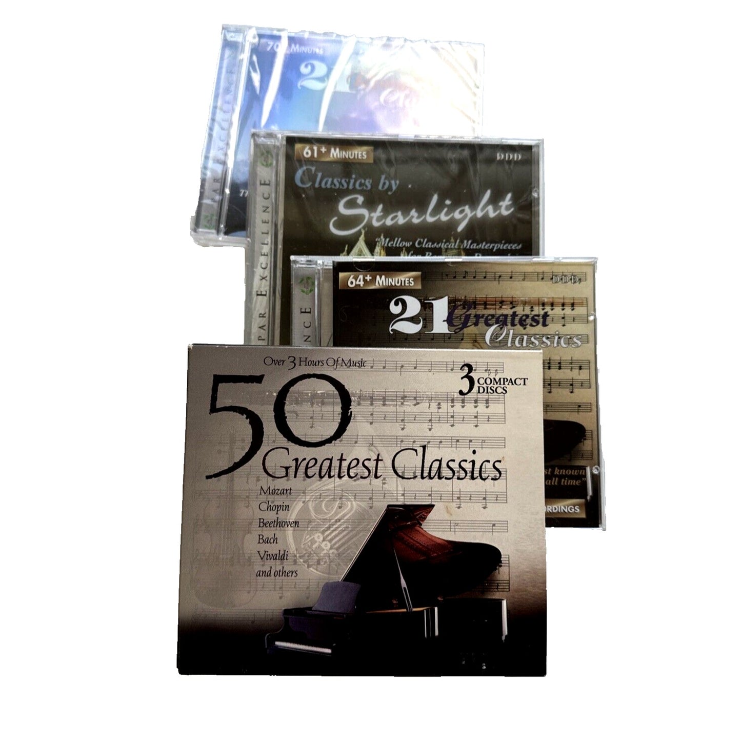 50 Greatest Classics (3-CD Box Set 1999) Mozart, Chopin, Beethoven and more NEW