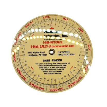 Vintage Dial Date Finder - Paramount Industries Langehorne PA 1996 Promotional