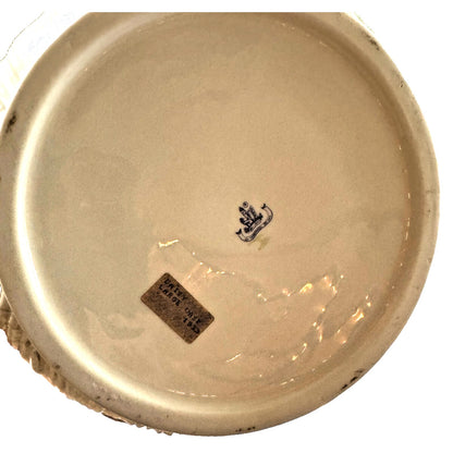 Belleek Shamrock Daisy Matching Set of 2 Vases Blue 8th Mark Irish Art Pottery