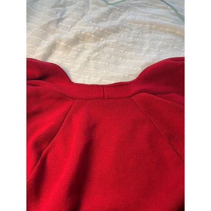 Talbots Open Front Cardigan Sweater Size M – Cranberry Red Pure Merino Wool