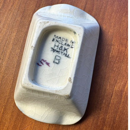 Antique H & K Tunstall Autumn Tints Ashtray - Miniature Ceramic MCM Collectible