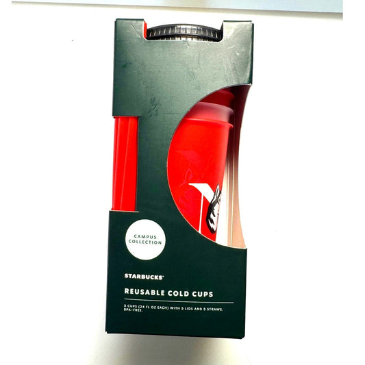 Starbucks Northeastern University Huskies Reusable Cold Cups 5 Pack 24 oz New