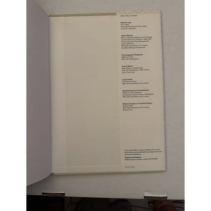 Anthony Caro Sculpture Art Book Photography by Terry Fenton 1986 Thames & Hudson