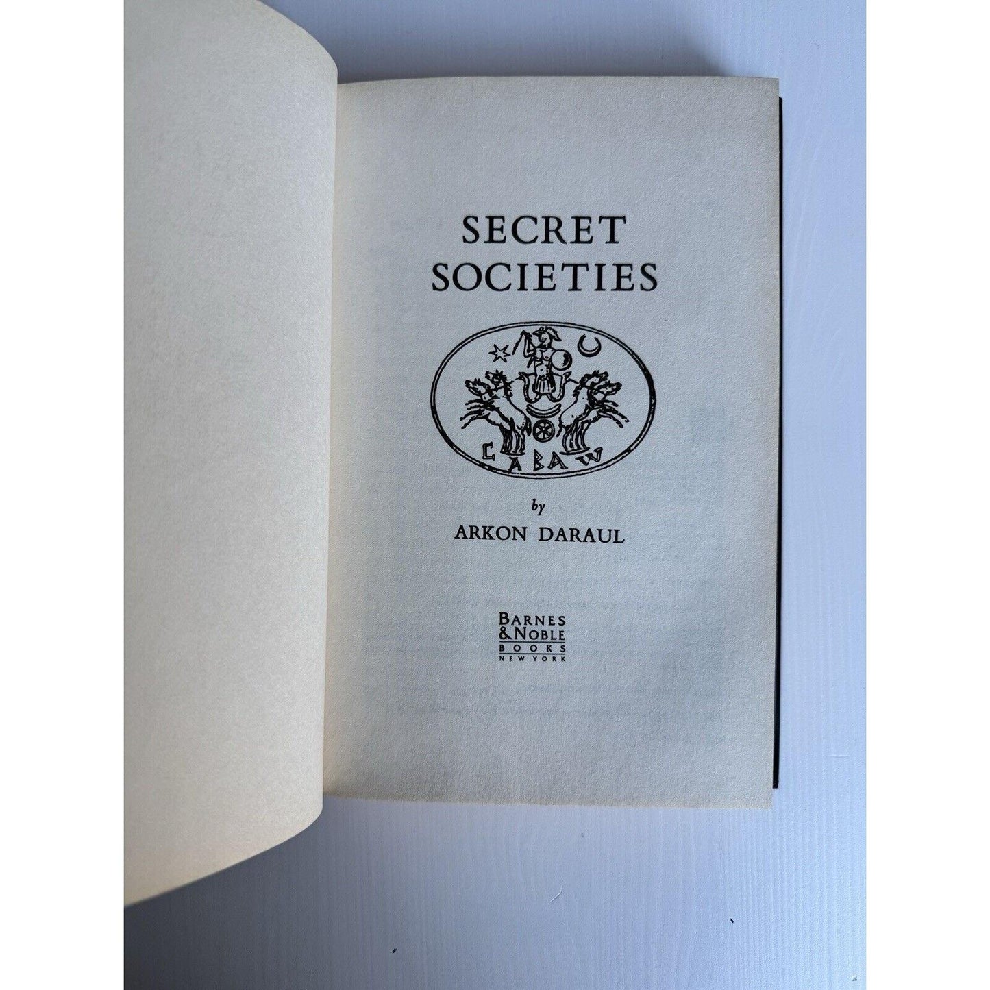 Secret Societies: A History by Arkon Daraul 1999 Barnes & Noble Hardcover w/DJ