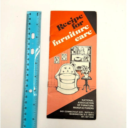 Retro Ad Illustrations 1977 Connor Furniture Pamphlet Home Furniture Care Brochure