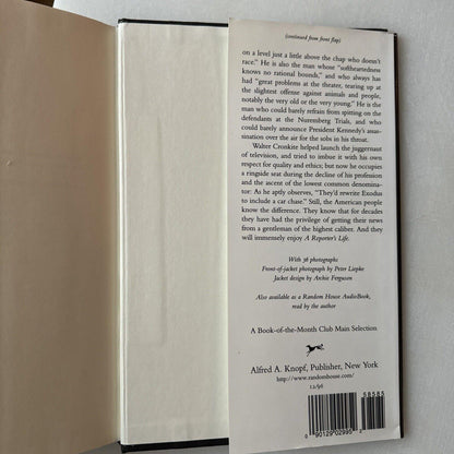 Classic Biography Reporter's Life by Walter Cronkite 1996 HCDJ First Edition