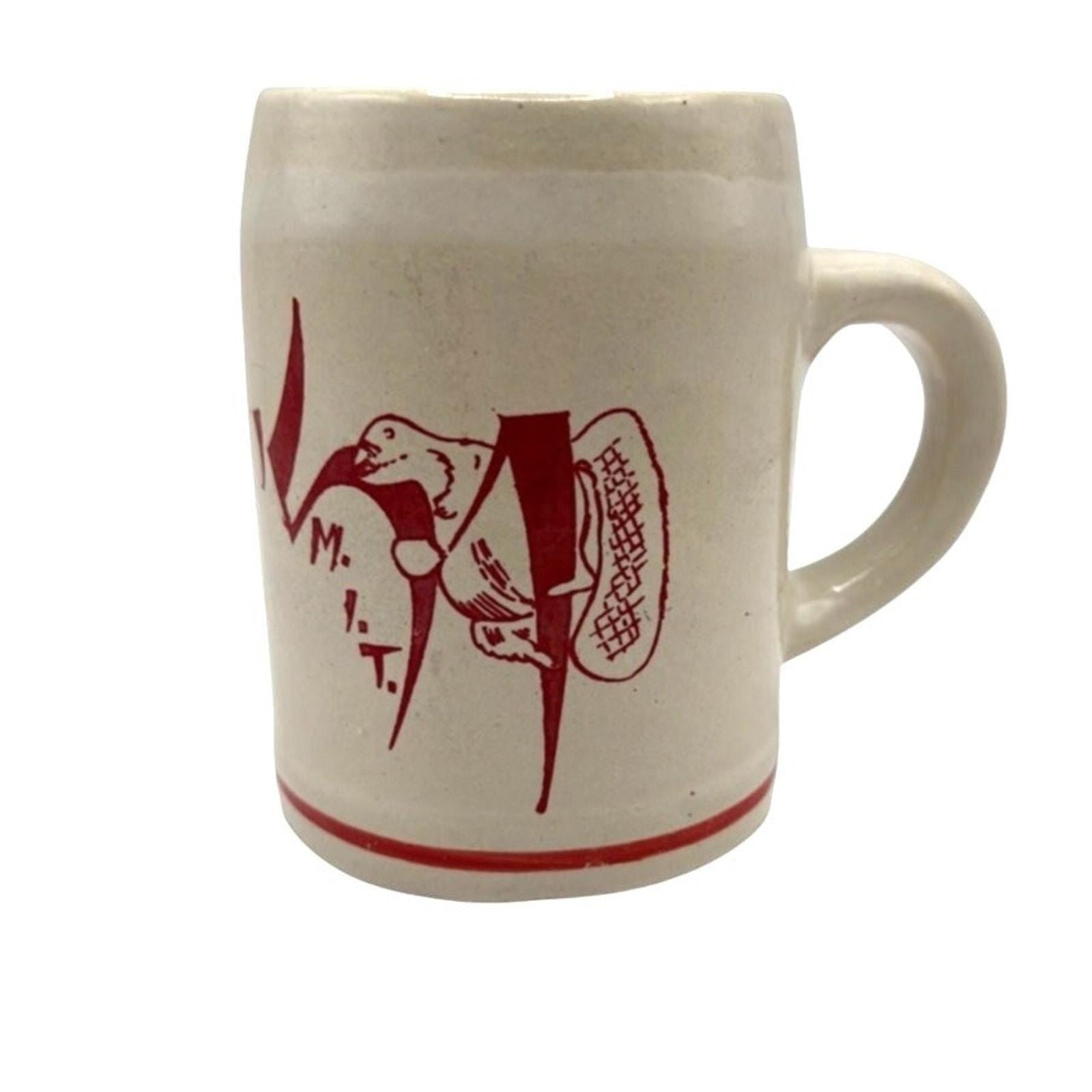 Rare MIT Vintage Beer Stein 1951 Handmade Stoneware Mug Mascot Tim the Beaver