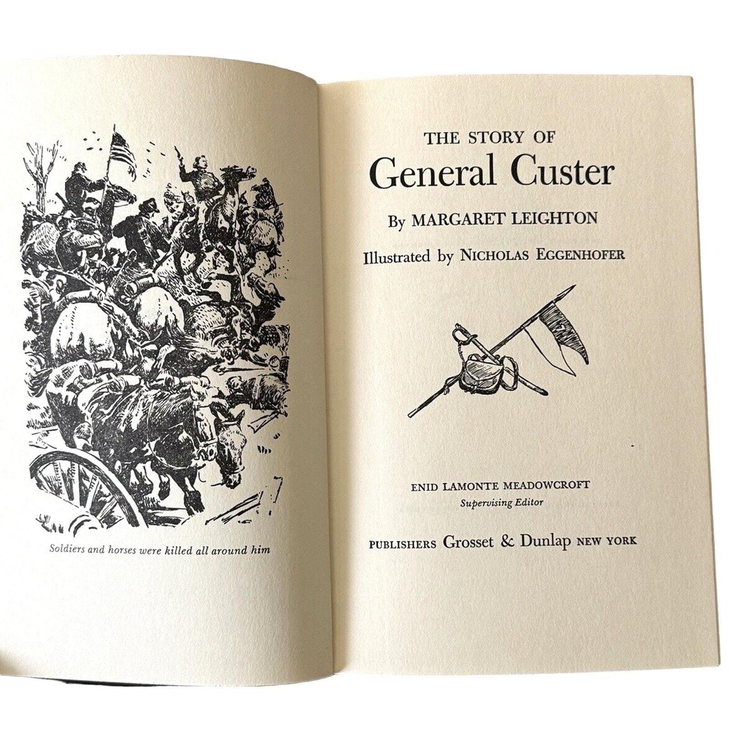 Vintage Book: The Story of General Custer, Illustrated 1954 Edition