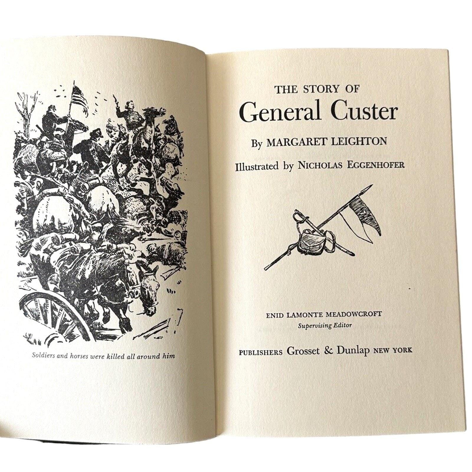Vintage Book: The Story of General Custer, Illustrated 1954 Edition