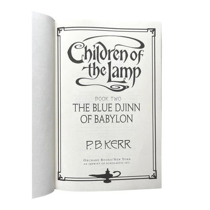 Children of the Lamp: The Blue Djinn of Babylon by P.B. Kerr 2006 First Ed HCDJ