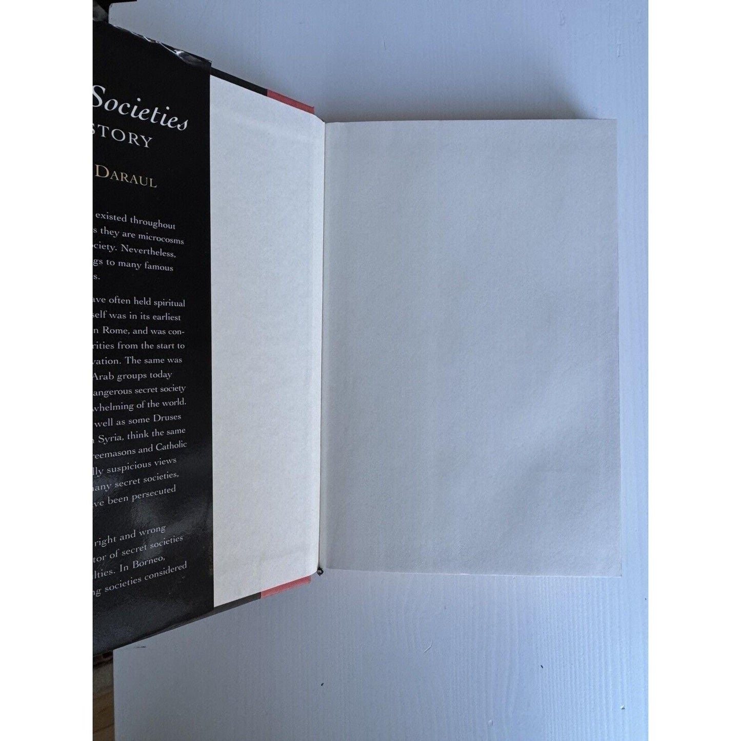 Secret Societies: A History by Arkon Daraul 1999 Barnes & Noble Hardcover w/DJ