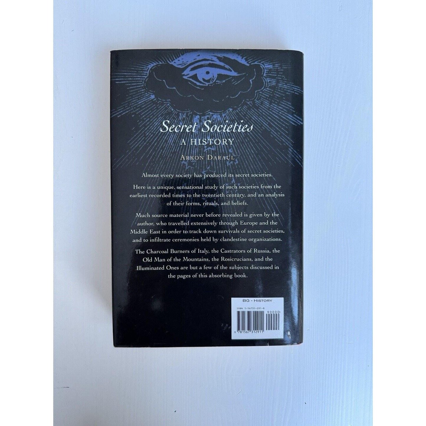 Secret Societies: A History by Arkon Daraul 1999 Barnes & Noble Hardcover w/DJ