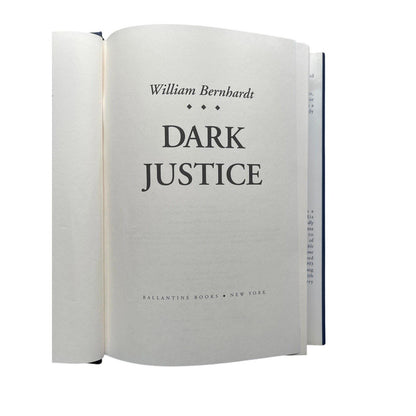 Vintage Book Dark Justice William Bernhardt 1999 First Ed First Print HCDJ