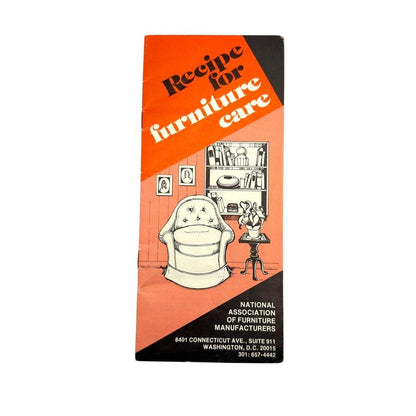 Retro Ad Illustrations 1977 Connor Furniture Pamphlet Home Furniture Care Brochure