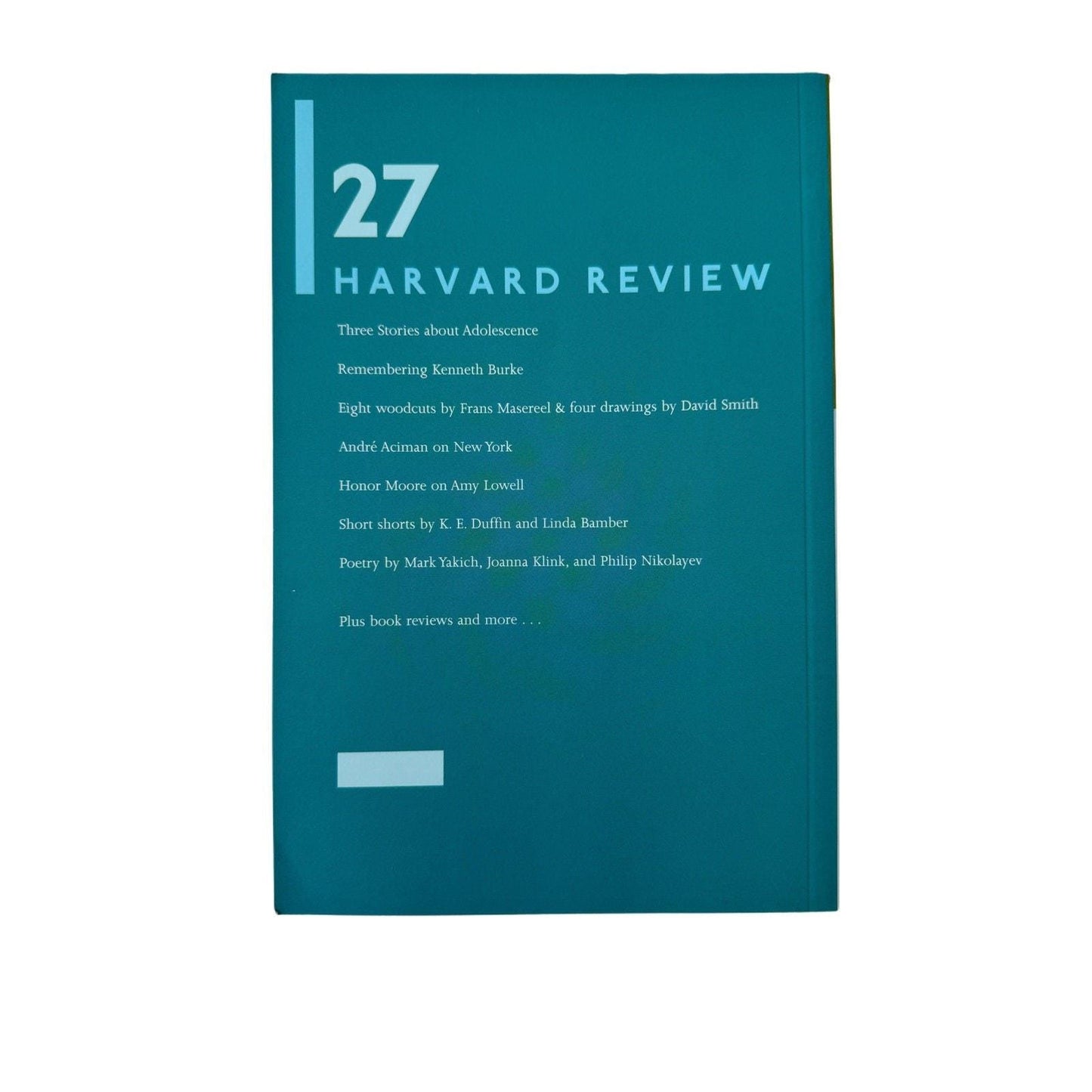 Harvard Review Number 27 2004 Harvard University Famous Literary Journal