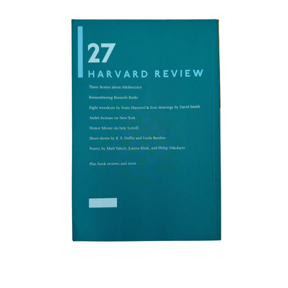 Harvard Review Number 27 2004 Harvard University Famous Literary Journal