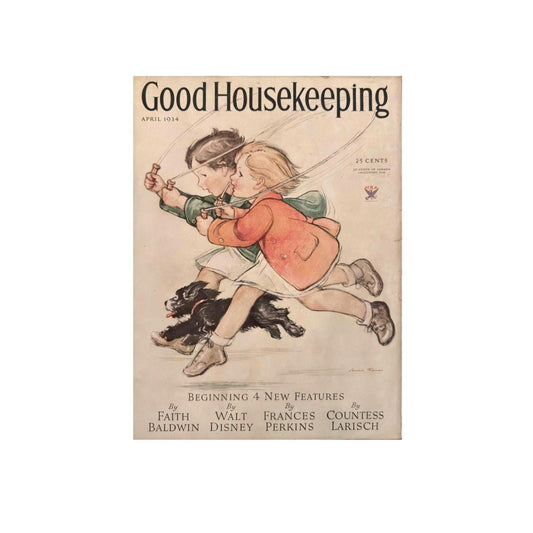 Vintage Good Housekeeping Magazine Cover April 1934 antique illustrations by Vernon Thomas