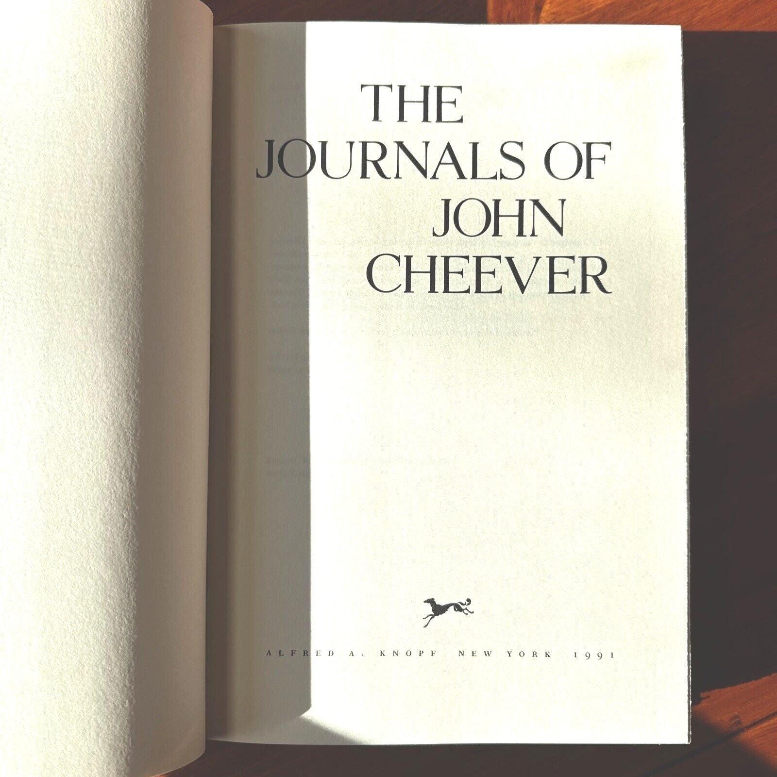 Vintage Book The Journals of John Cheever: 1991 First Edition Hardcover w/ Dust Jacket
