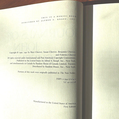 Vintage Book The Journals of John Cheever: 1991 First Edition Hardcover w/ Dust Jacket