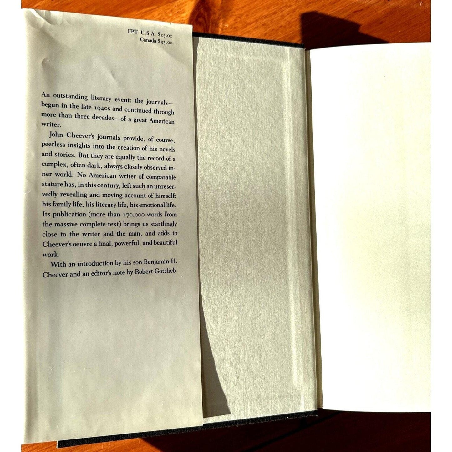 Vintage Book The Journals of John Cheever: 1991 First Edition Hardcover w/ Dust Jacket