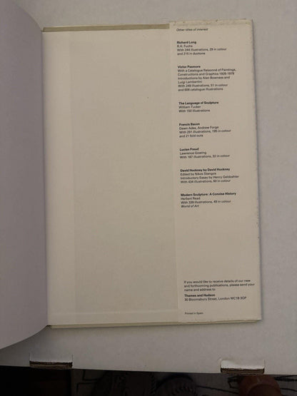 Anthony Caro Sculpture Art Book Photography by Terry Fenton 1986 Thames & Hudson