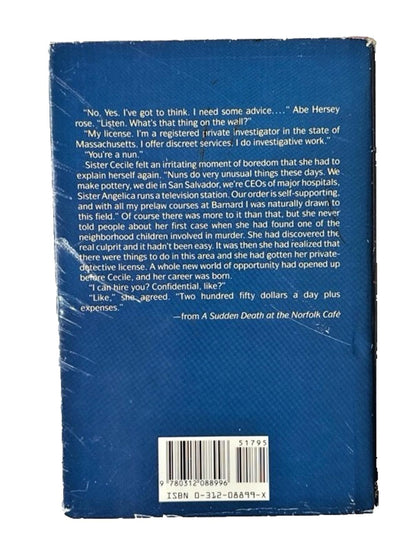 Vintage Book Sudden Death Norfolk Cafe Author Signed 1993 First Ed 1st Pr HCDJ
